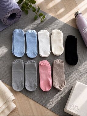 NWOT Yoga Grip Sock Bundle Neutral Set Pilates Barre Non Slip Socks